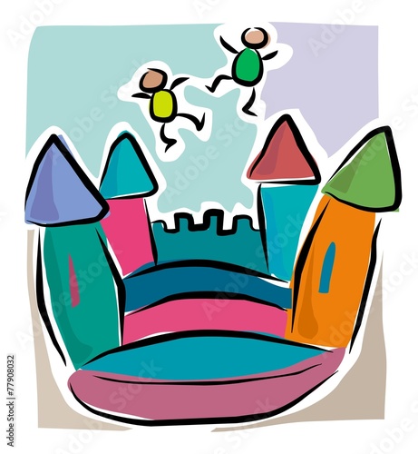 sketchy bouncy castle