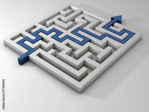 labyrinth maze 3d bue