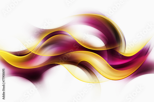 Beautiful Yellow Waves On a White Background #77908695