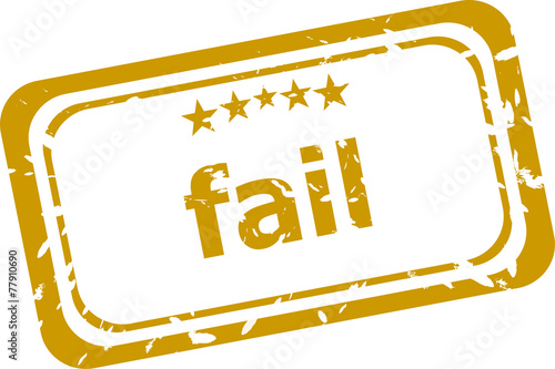 fail stamp isolated on white background photo