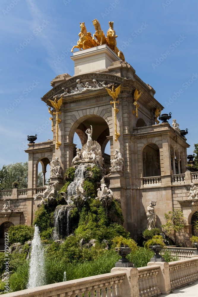 Fountain in Parc De la Ciutadella in Barcelona