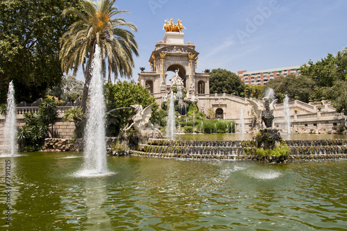 Fountain in Parc De la Ciutadella in Barcelona