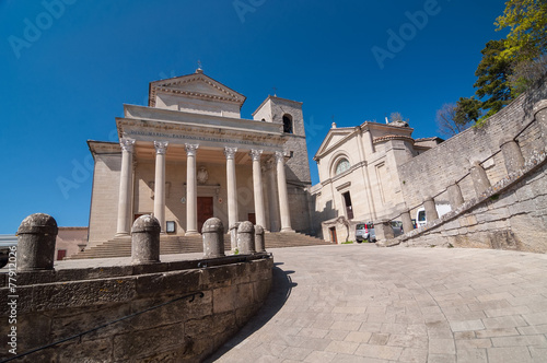 Basilica di San Marino. Catholic church in neoclassical style