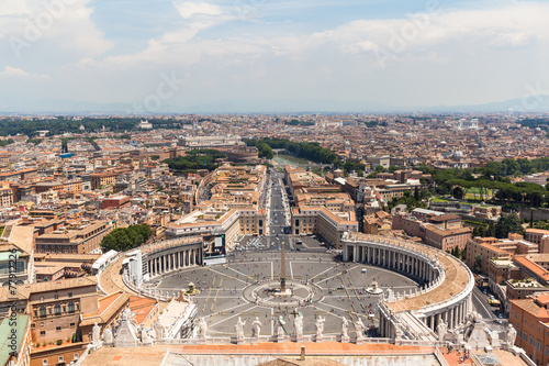 Aerial view of Vatican and Rome city