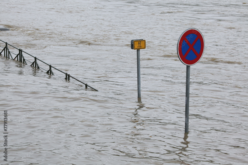 Fototapeta premium Floods in Prague, Czech Republic, June 2013