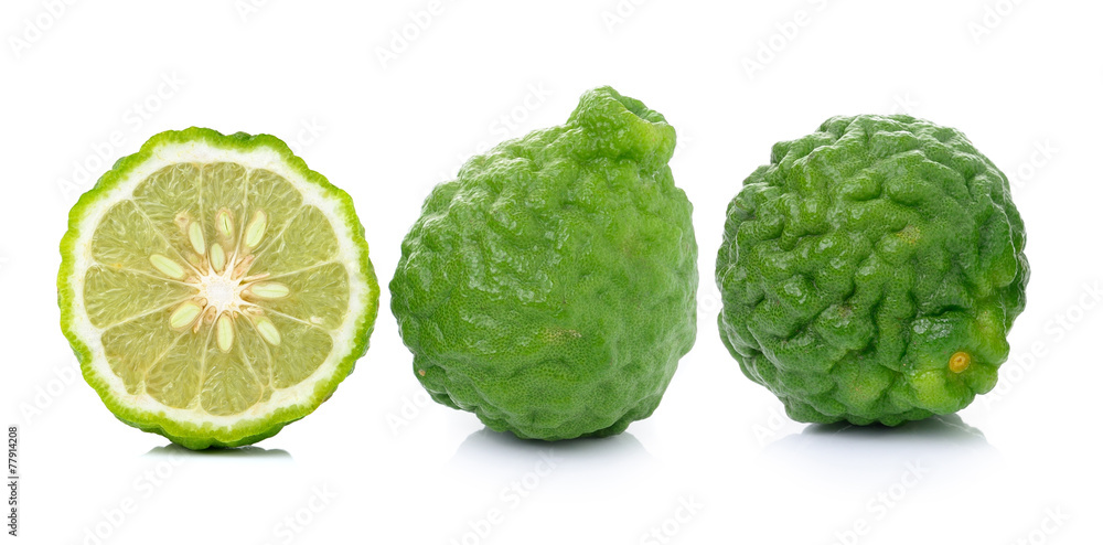 Fototapeta premium Bergamot fruit on white background.