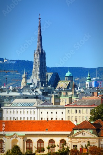 Vienna cityscape. Filtered color.