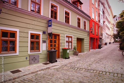 Canvas Print Vienna street. Filtered color.