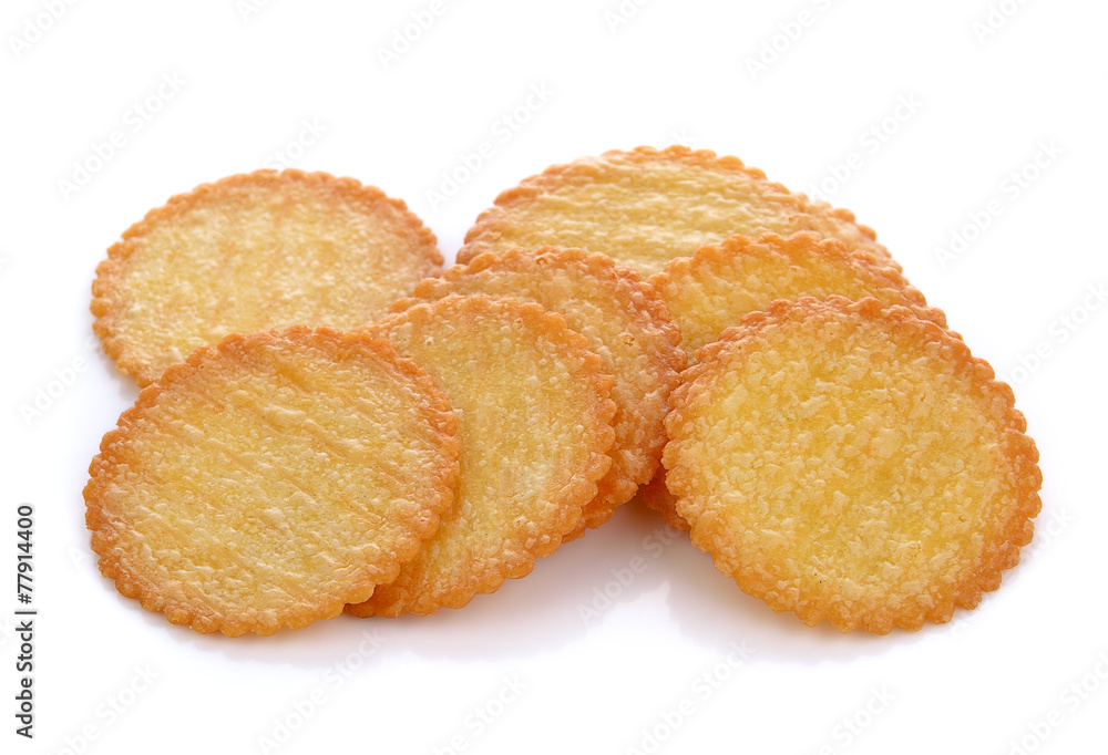Cracker on white background Cracker on white background