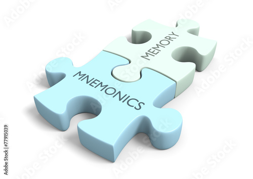 Obraz na plátně Brain training and memory improvement with mnemonics and games