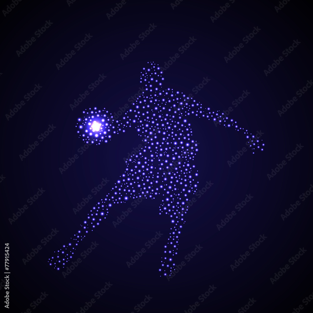 Fototapeta premium Abstract basketball player silhouette
