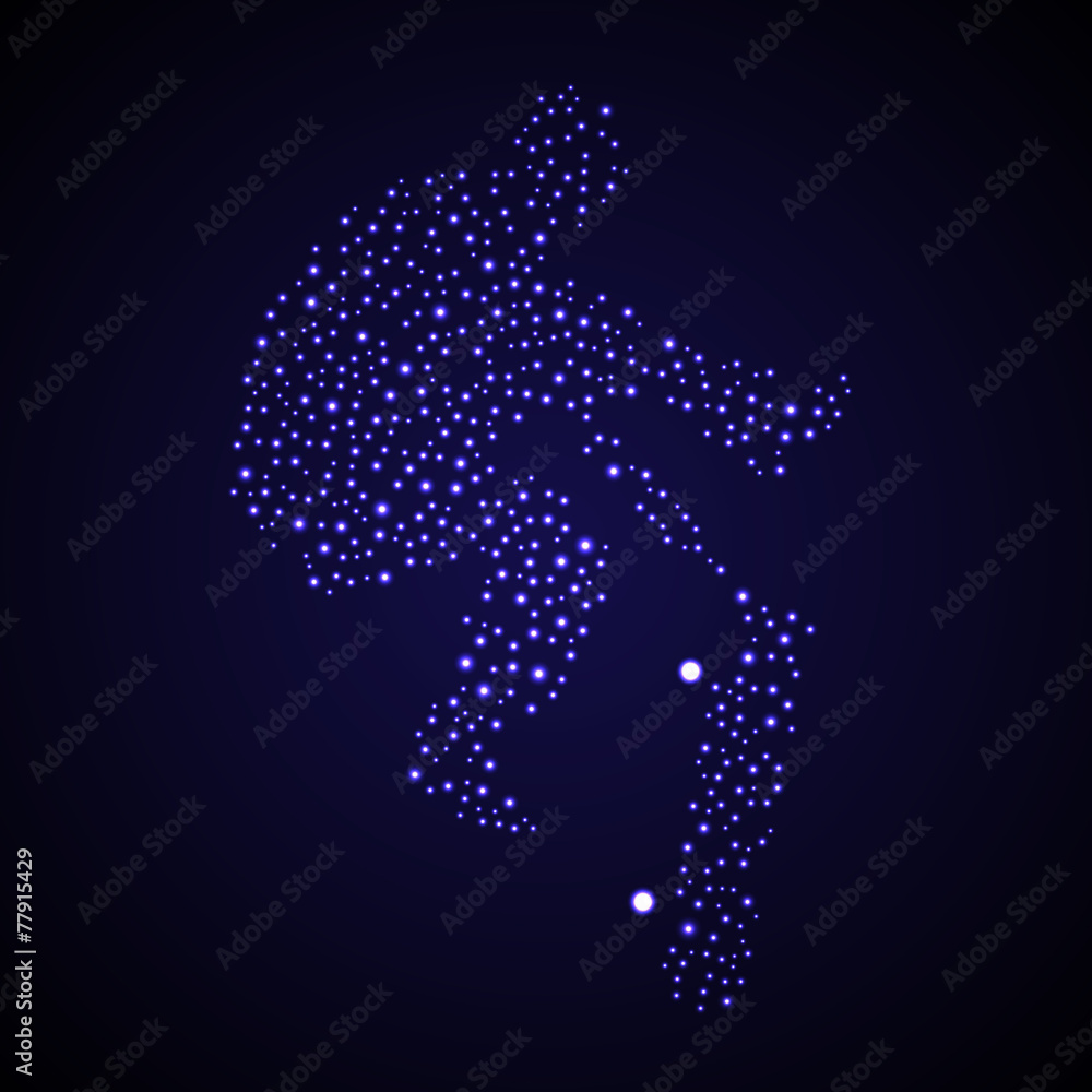 Abstract skateboarder silhouette