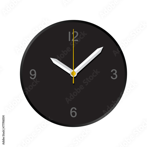 Simple wall analog clock shows 10:08