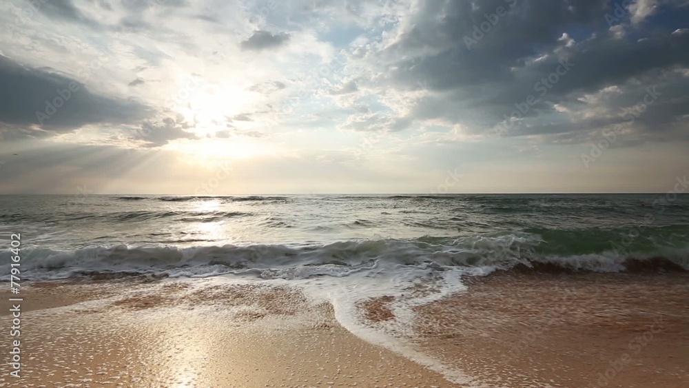 Beautiful cloudscape over the sea, video Beautiful cloudscape over the sea, video