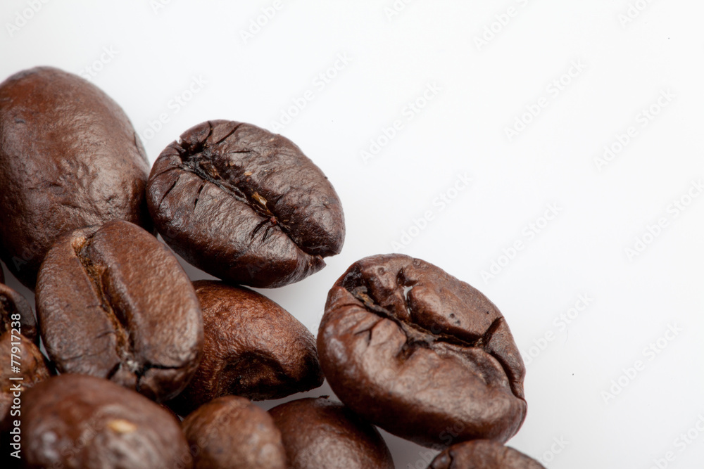 Close up of roasted coffee beans Close up of roasted coffee beans