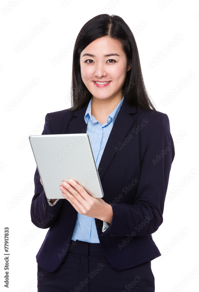 Businesswoman use of tablet Businesswoman use of tablet