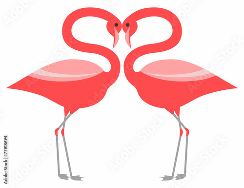 Couple pink flamingo