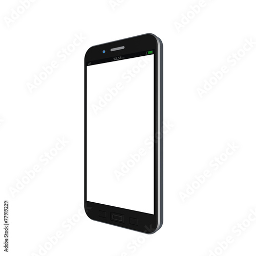 Mobile phone on white background,cell phone illustration