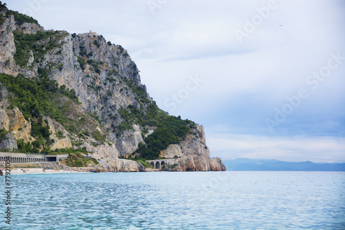 View of coast and sea in Italy or south of France