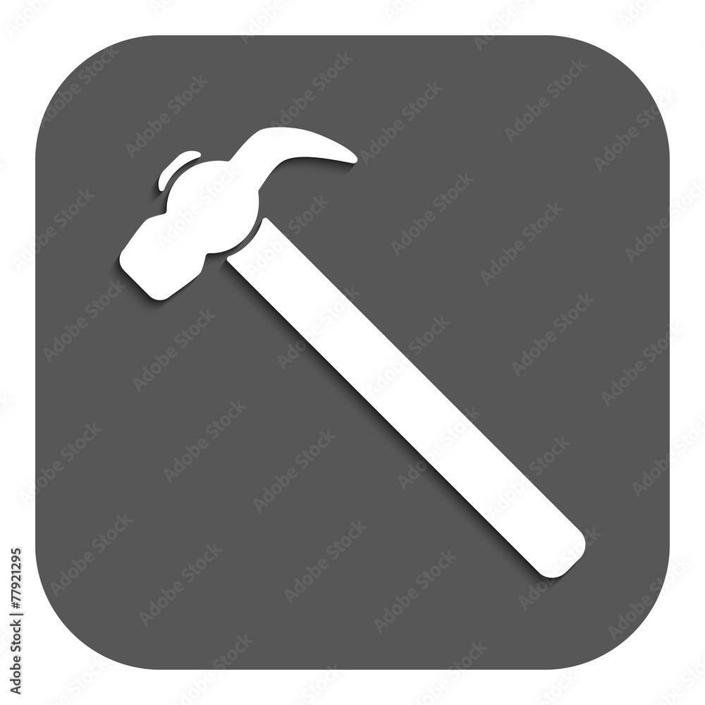 The hammer icon. Hammer symbol. Flat The hammer icon. Hammer symbol. Flat