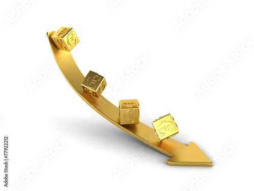 Falling golden euro