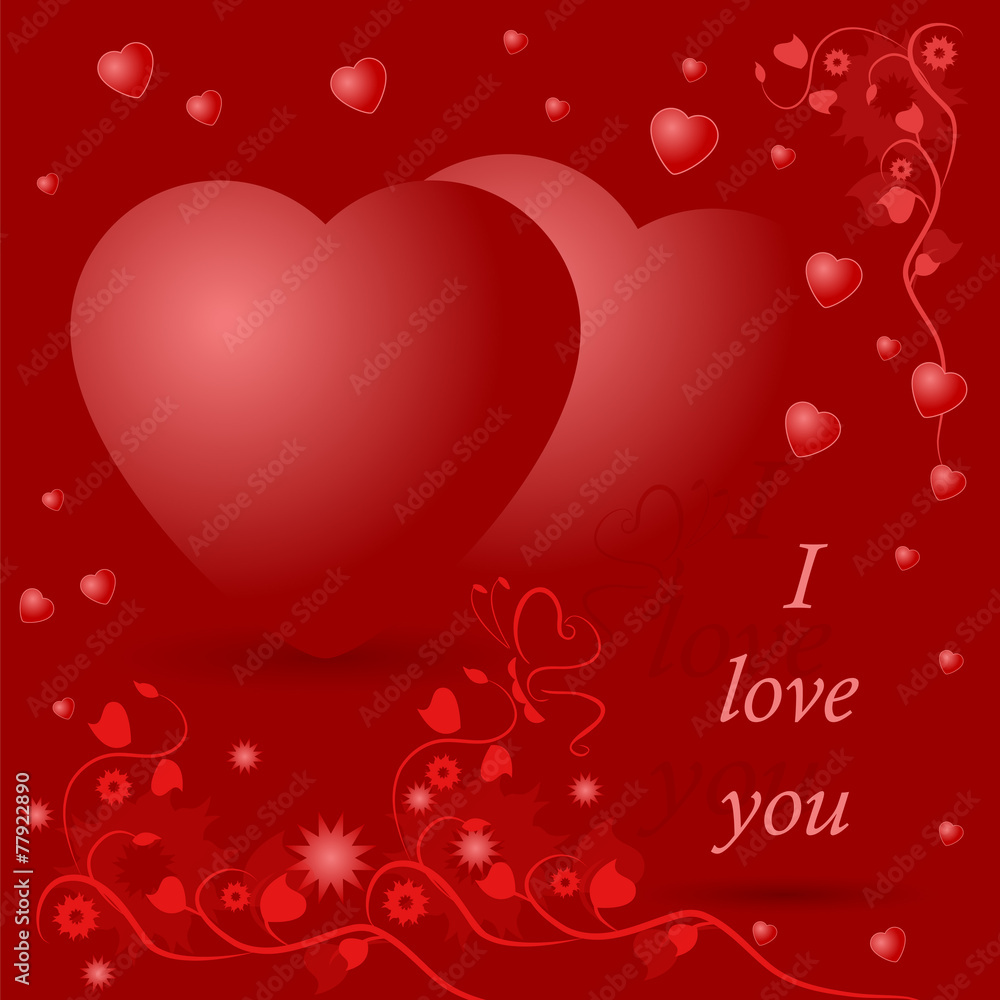 Valentines day greeting card design