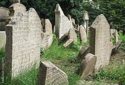 Jewish cemetery in Prague city