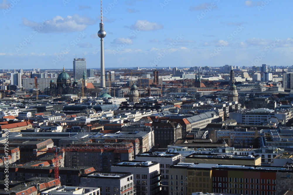 Obraz premium Panorama der Berliner Stadtmitte (Feb.2015)