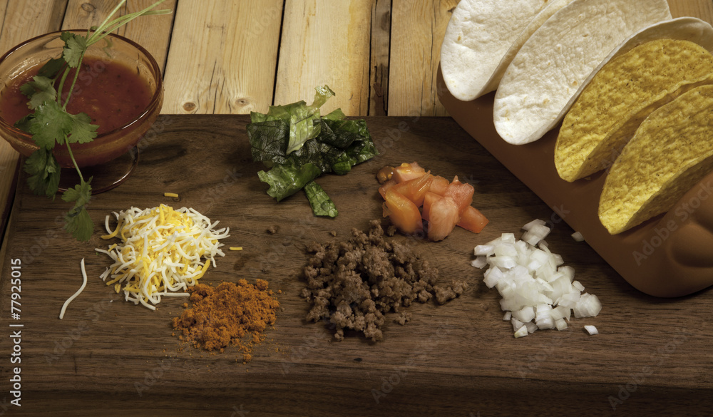 Ingredients for a Taco Dinner Ingredients for a Taco Dinner