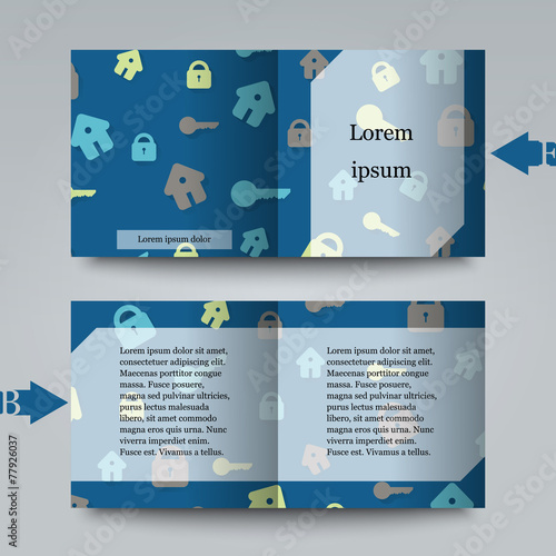 Brochure template with abstract background.
