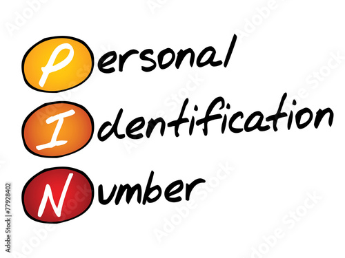 Personal Identification Number (PIN), business concept acronym