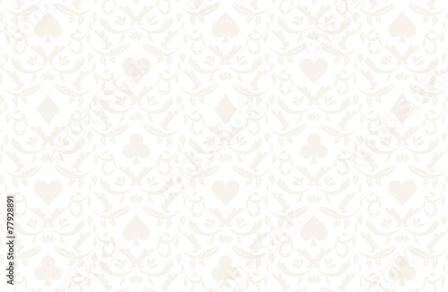 Luxury light poker background with card symbols
