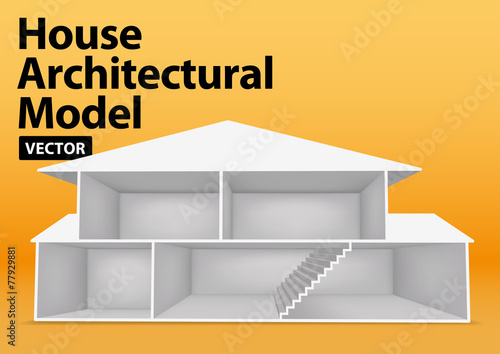 house Architectural Model illustration, vector