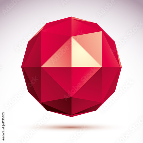 Vector abstract 3D object, design element template for technolog