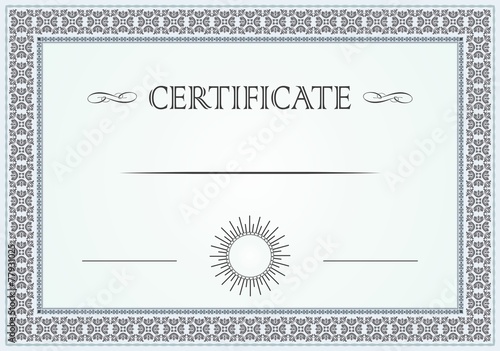 Certificate floral border