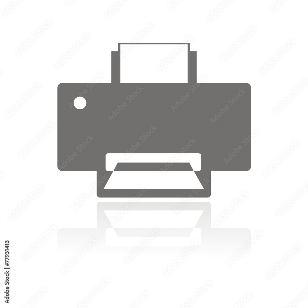 Icono impresora FB reflejo Icono impresora FB reflejo