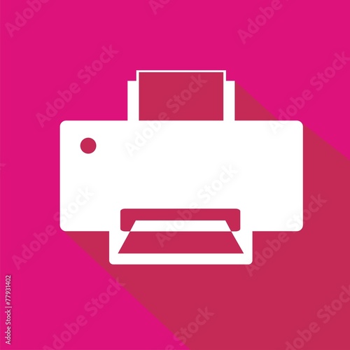 Icono impresora magenta sombra