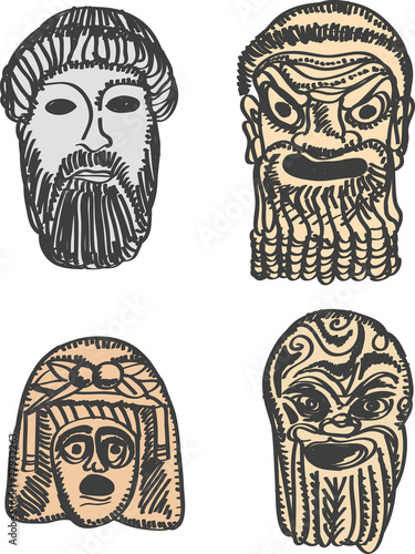 Classical Greek Theater Mask