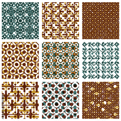 Set of dotted seamless patt...