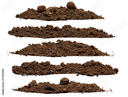 Set pile of soil photo