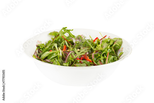 salad with arugula and red pepper