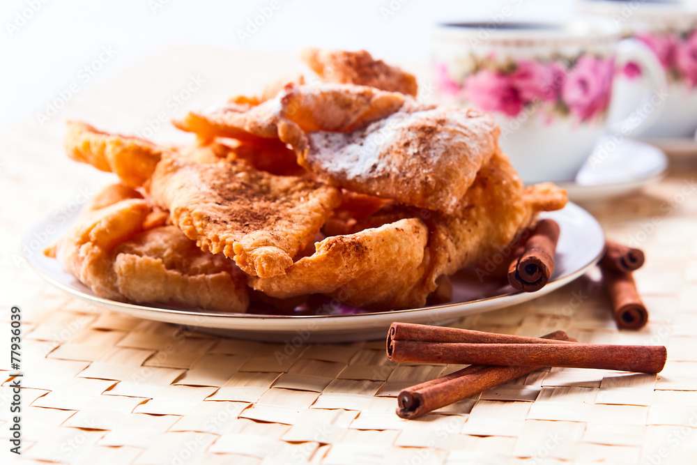 deep fried pastry with  cinnamon