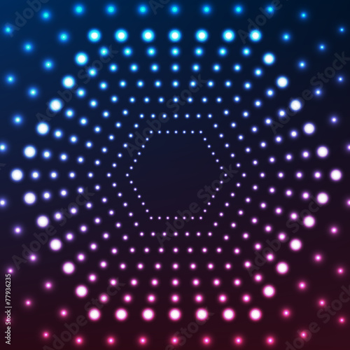 hexagonal border with light effects