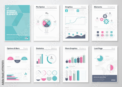 Infographics business vector elements for corporate brochures