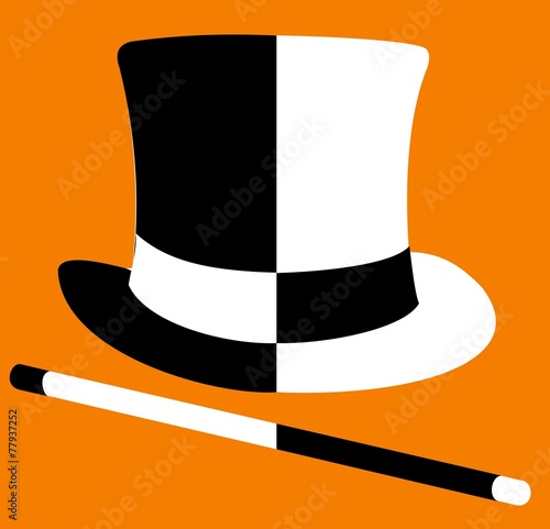 top hat and cane