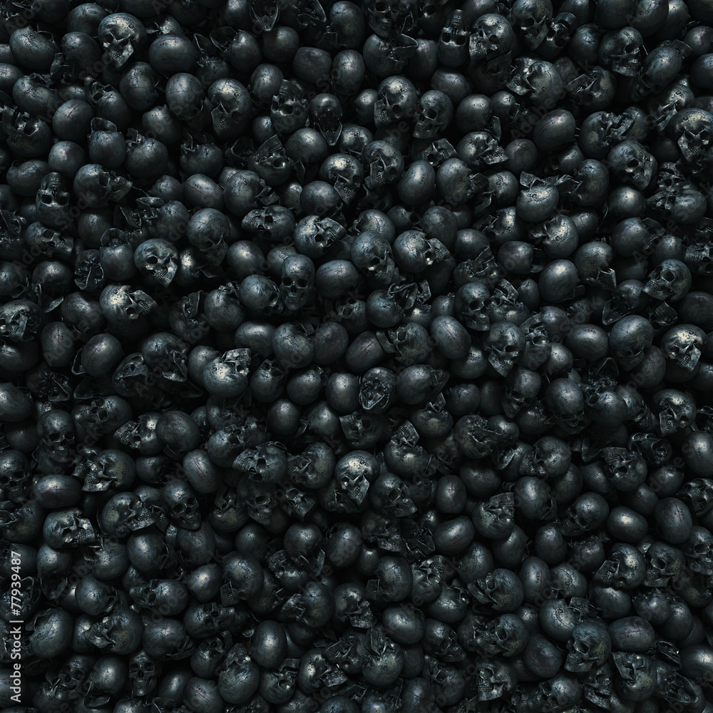 Background made of human skulls with copy space Background made of human skulls with copy space