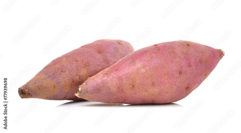 sweet potato on the white background sweet potato on the white background