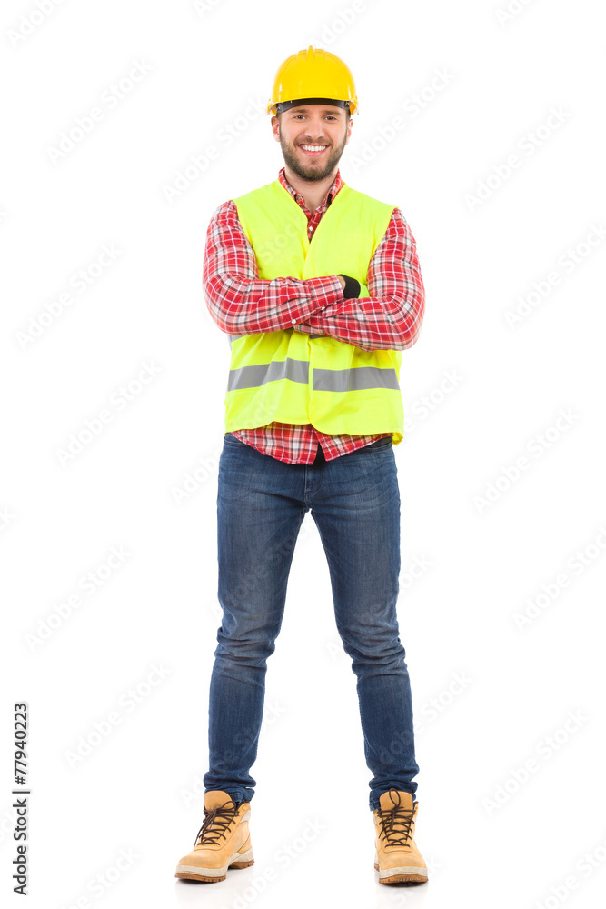 Smiling manual worker Smiling manual worker