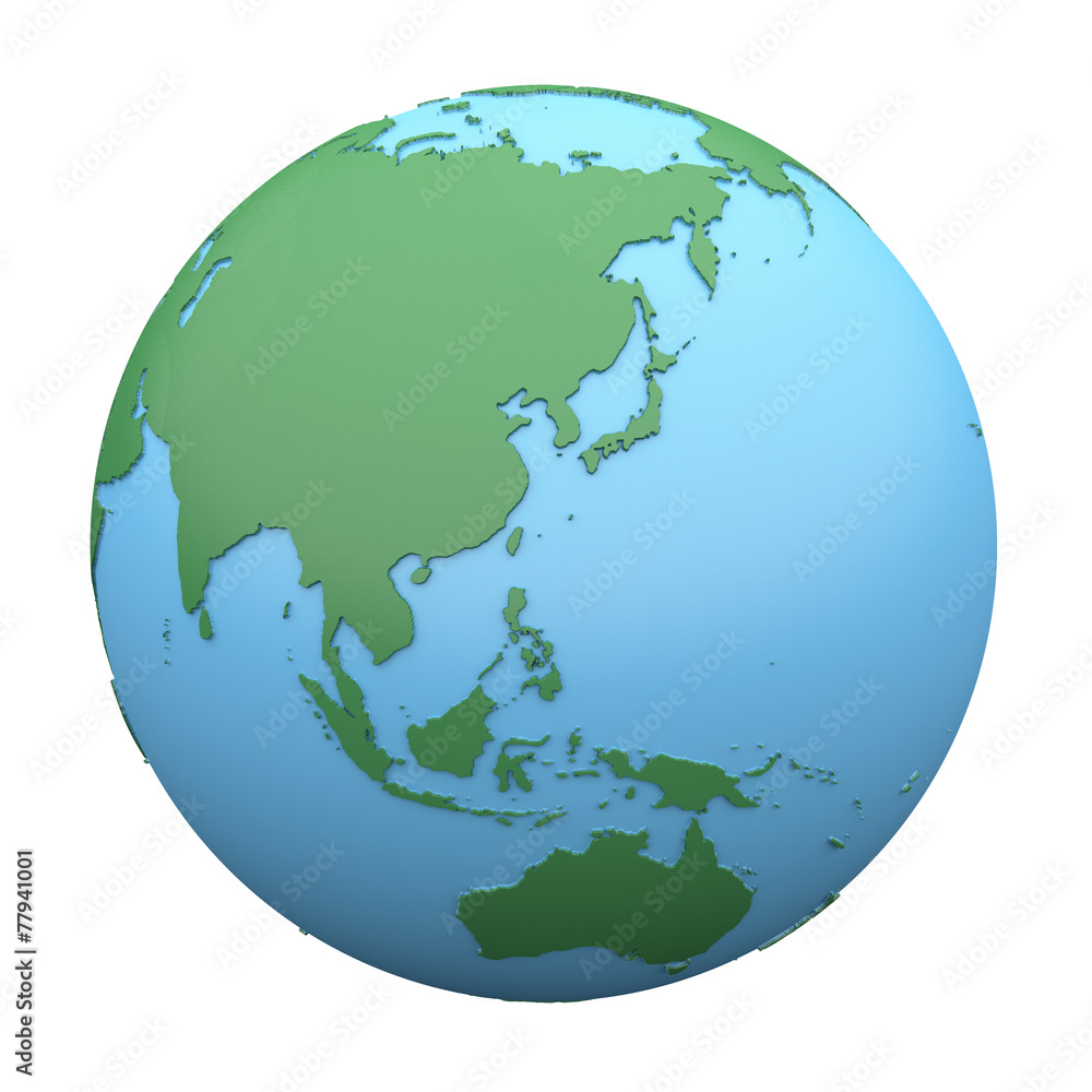 Earth, World Globe, Asia