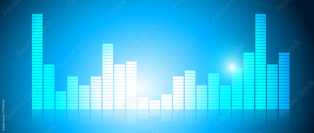 equalizzatore, audio, musica, suono, volume
